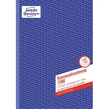 Grāmatvedības veidlapa/bloks AVERY 1768 A4 40 lapas