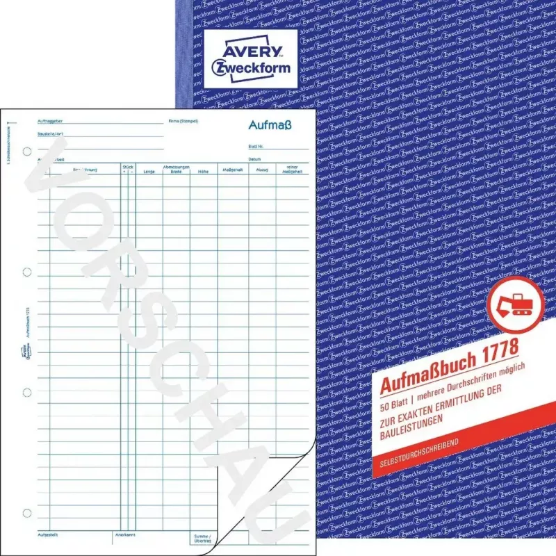 Accounting form/book AVERY 1778