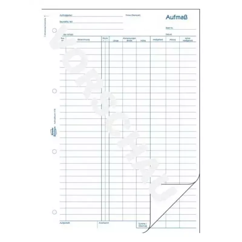 Accounting form/book AVERY 1778