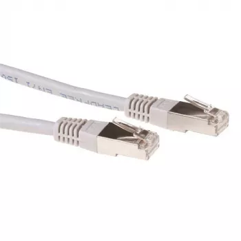 ACT pelēks 15 metru LSZH SFTP CAT6A komutācijas kabelis ar RJ45 savienotājiem