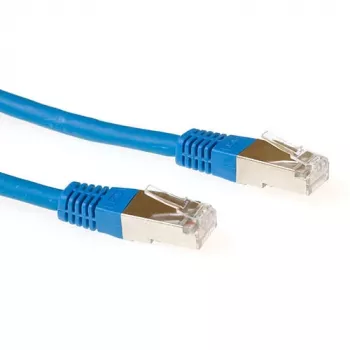 ACT zils 10 metru LSZH SFTP CAT6A pārlādes kabelis ar RJ45 savienotājiem