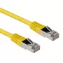 ACT dzeltens 0,5 m LSZH SFTP CAT6A ielāpu vads ar RJ45 savienotājiem