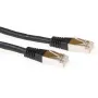 ACT Melns 3 m LSZH SFTP CAT6A komutācijas kabelis ar RJ45 savienotājiem