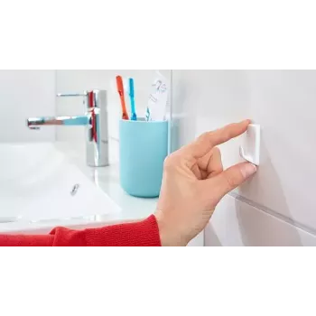 Dvieļu āķis TESA 57072-00000 Iekštelpām Balts 3 gab.