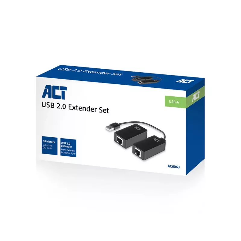 ACT USB paplašinātāja komplekts pa UTP, līdz 50 metriem