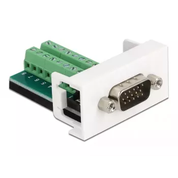 VGA vīrišķā pieslēgvieta uz spaiļu bloka moduli DeLOCK Easy 45
