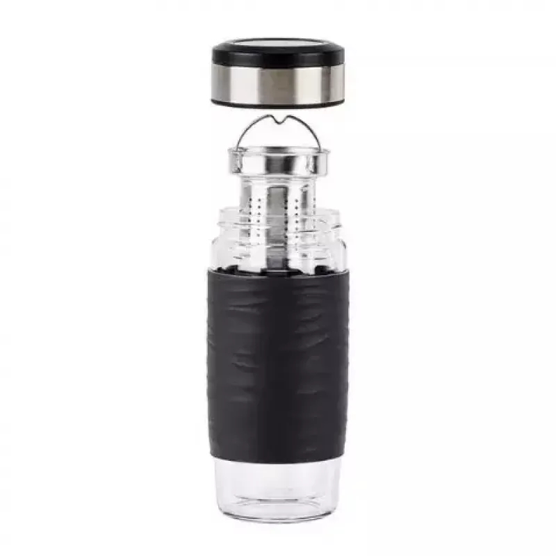 EMSA N20803 tējas krūze, 420 ml, melna, ar sietiņa ieliktni