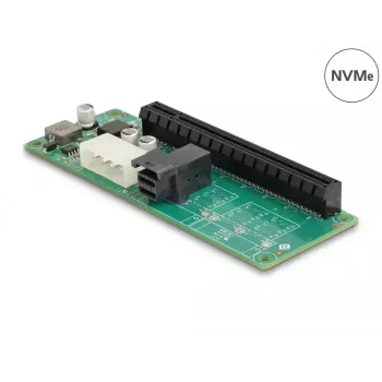 DeLOCK pārveidotājs 1 x SFF-8643 uz PCIe x16, resursdatora saskarne PCIe, izejas saskarne SFF-8643