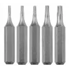 Skrūvgrieža uzgaļu komplekts KWB 128240 — 5 gab. Torx uzgaļi T3 T4 T5 T6 T8, 28 mm
