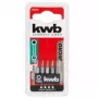 Skrūvgrieža uzgaļu komplekts KWB 128240 — 5 gab. Torx uzgaļi T3 T4 T5 T6 T8, 28 mm