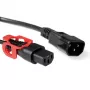 ACT Powercord C13 IEC Lock+ - C14 melns 2 m, PC1526