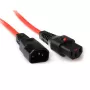 ACT barošanas vads C13 IEC Lock C14 sarkans 3 m PC1387 230V 10A