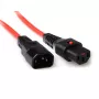 ACT Powercord C13 IEC Lock C14 sarkans 1,5 m 10 A 230 V