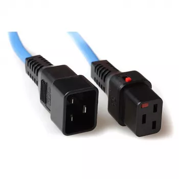 ACT Powercord C19 IEC Lock - C20 blue 1 m, PC1357