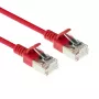 ACT sarkans 0,15 m LSZH U/FTP CAT6A datu centra plānais ielāpu vads ar aizsargātiem RJ45 savienotājiem