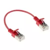 ACT sarkans 0,15 m LSZH U/FTP CAT6A datu centra plānais ielāpu vads ar aizsargātiem RJ45 savienotājiem