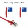 ACT sarkans 0,15 m LSZH U/FTP CAT6A datu centra plānais ielāpu vads ar aizsargātiem RJ45 savienotājiem