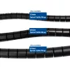 ACT 20 mm spirālveida kabeļu aptinums, garums 30 metri, Kabeļu pārvaldība, Melna, Polivinilhlorīds (PVC)