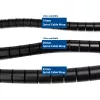 ACT 25 mm spirālveida kabeļu aptinums, 20 metri, Kabeļu pārvaldība, Melns, Polivinilhlorīds (PVC)