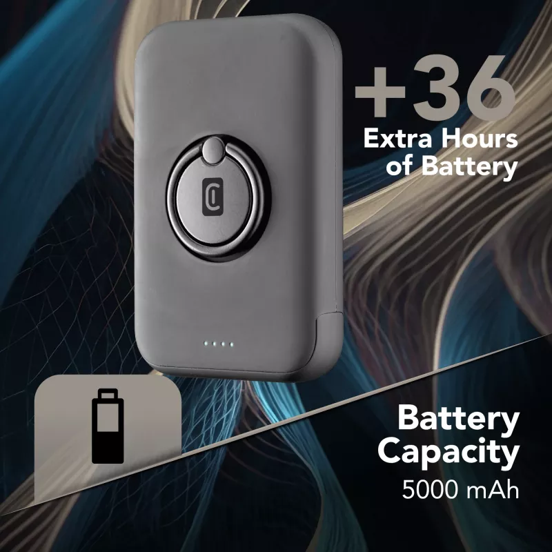 Cellularline Wireless Power Bank MAG 5000 Pārnēsājams lādētājs, saderīgs ar MagSafe sistēmu