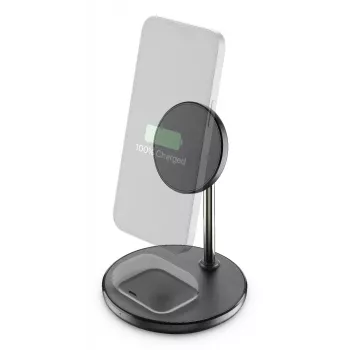 Cellularline Mag Duo Wireless Charger 2-in-1 bezvadu uzlādes turētājs Apple ierīcēm