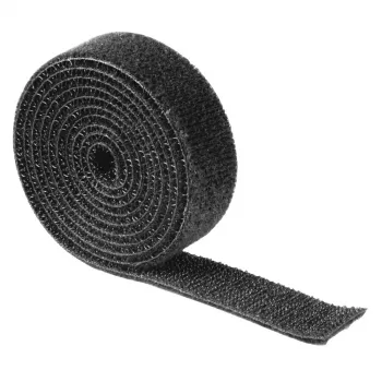 Hama 00221007 kabeļu saite Āķa un cilpas kabeļu saite Neilons Melna 1 gab.