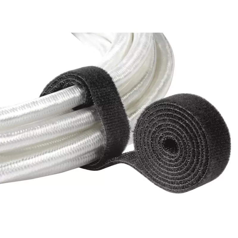 Hama 00221007 kabeļu saite Āķa un cilpas kabeļu saite Neilons Melna 1 gab.