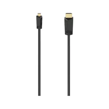 Hama 00074259 HDMI kabelis 2 m HDMI Type A (Standard) HDMI Type D (Micro) Melns