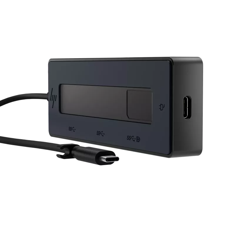 HP 4K USB-C Multiport Hub, USB Type-C, USB Type-C, 10000 Mbit/s, 3840 x 2160, Melns, 65 W