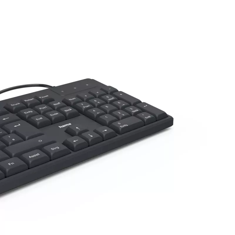 Hama CK-200 klaviatūra Mājai/Birojam USB QWERTZ vācu Melna