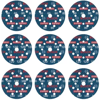 Sanding disc Bosch 2608902407 Ø125 mm — 1 gabals abrazīvais disks rotējošajām/orbitālajām slīpmašīnām