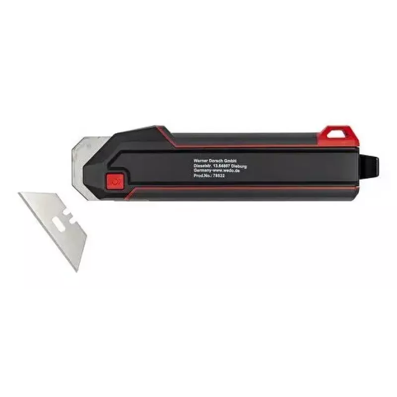 Utility knife WEDO 78 822 Melns Red Snap-off blade 50mm 175mm