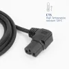 ACT Powercord tīkla kabelis CEE 7/7 vīrišķais (leņķveida) - C15 (leņķveida labais) IEC60320 melns 1.5 m