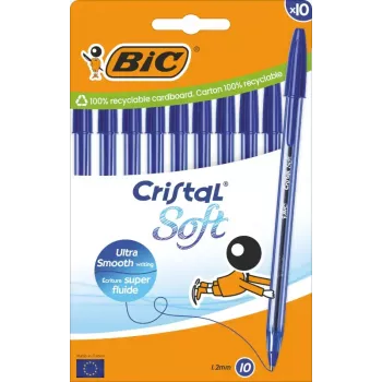 Vienkārša lodīšu pildspalva BIC 516357 Zila Caurspīdīga 10 gab.