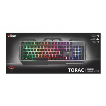 Gaming tastatūra Trust GXT 856 Torac USB QWERTZ vācu melns RGB LED
