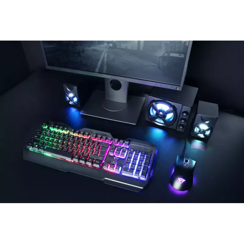 Gaming tastatūra Trust GXT 856 Torac USB QWERTZ vācu melns RGB LED