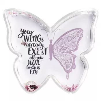 Hama Butterfly viena attēla rāmis rozā, caurspīdīgs