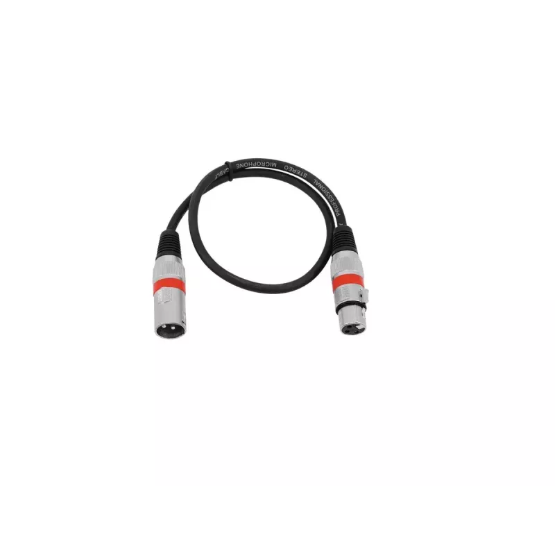Audio kabelis Omnitronic 30220401 0.5 m XLR 3-pin melns