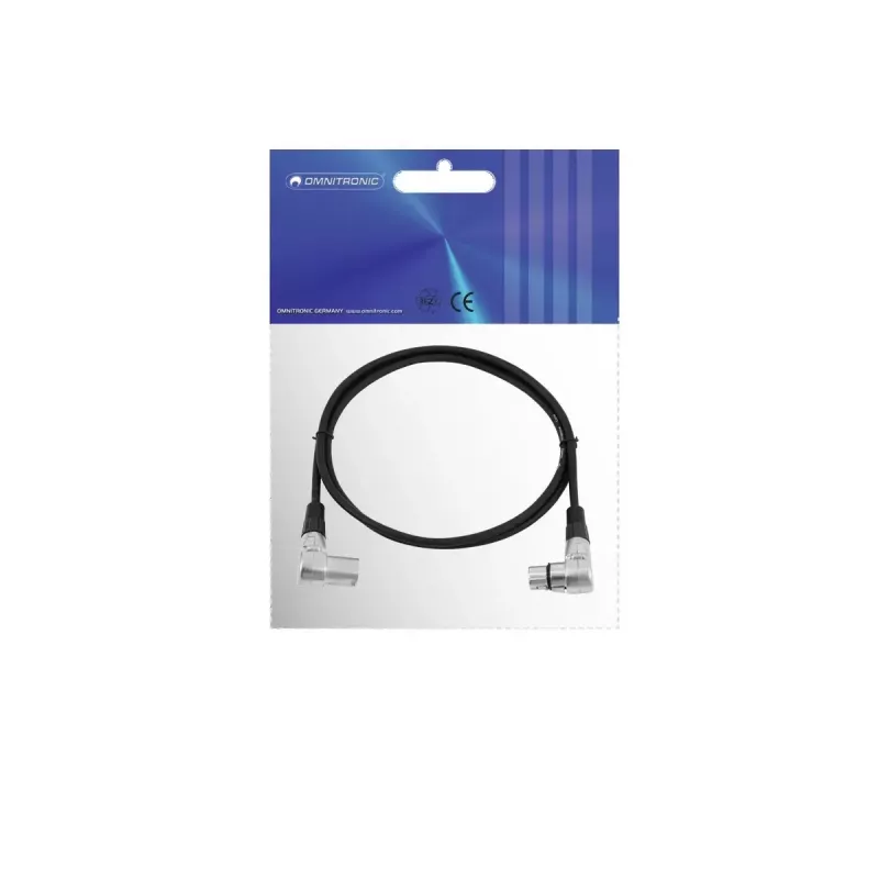 Audio kabelis Omnitronic 30220630 1,5m XLR 3-pin melns