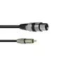 Audio kabelis XLR (3-pin) RCA Omnitronic 3022075J 0,15 m melns