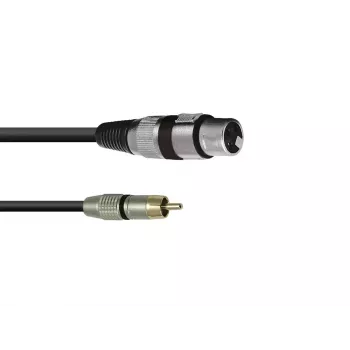 Audio kabelis XLR (3-pin) RCA Omnitronic 3022075J 0,15 m melns