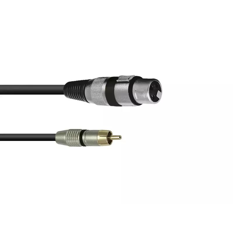 Audio kabelis XLR (3-pin) RCA Omnitronic 3022075J 0,15 m melns