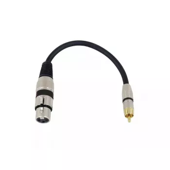 Audio kabelis XLR (3-pin) RCA Omnitronic 3022075J 0,15 m melns