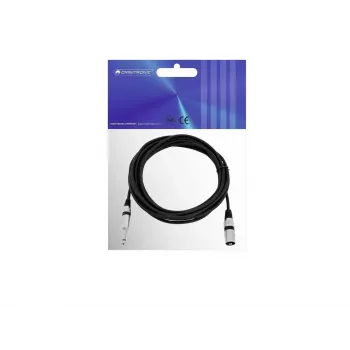 Audio kabelis XLR 3-pin 6.35mm Omnitronic 3022519C 5m Melns