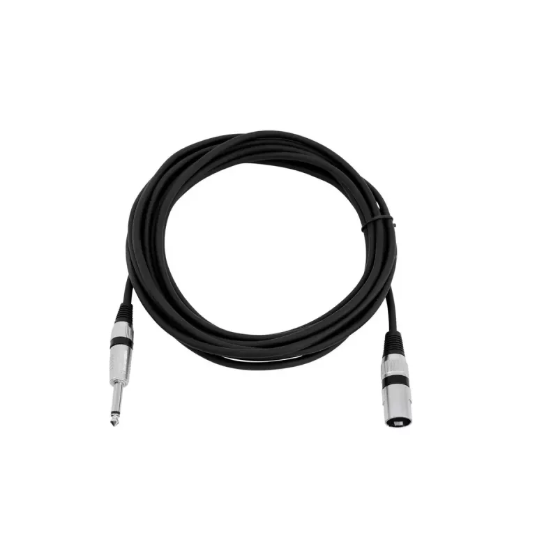 Audio kabelis XLR 3-pin 6.35mm Omnitronic 3022519C 5m Melns