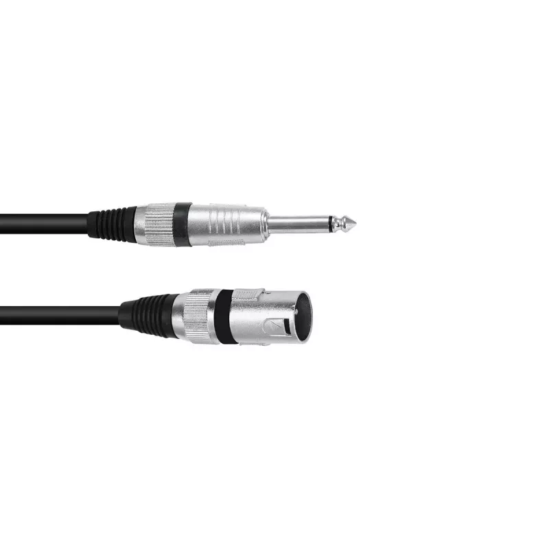 Audio kabelis XLR 3-pin 6.35mm Omnitronic 3022519C 5m Melns