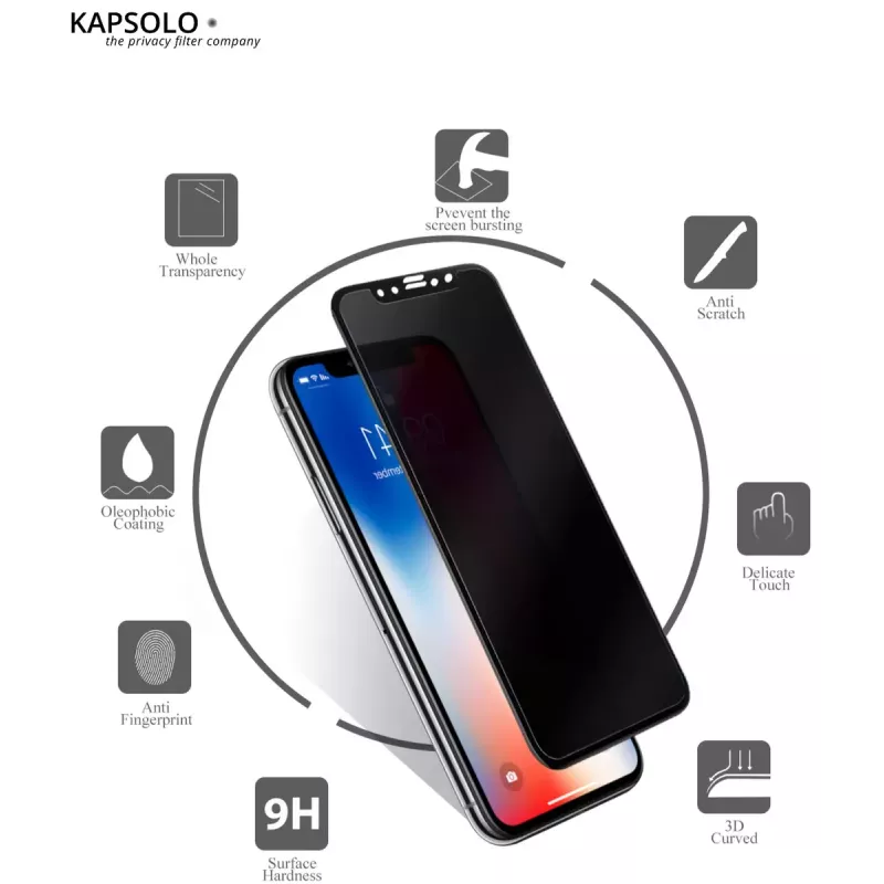Privātuma rūdītais stikls KAPSOLO iPhone 12 mini