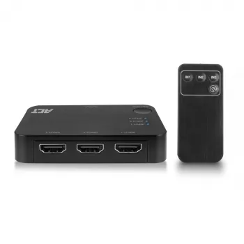ACT 4K HDMI pārslēdzējs 3x1 melns 60Hz 1920x1080 3840x2160