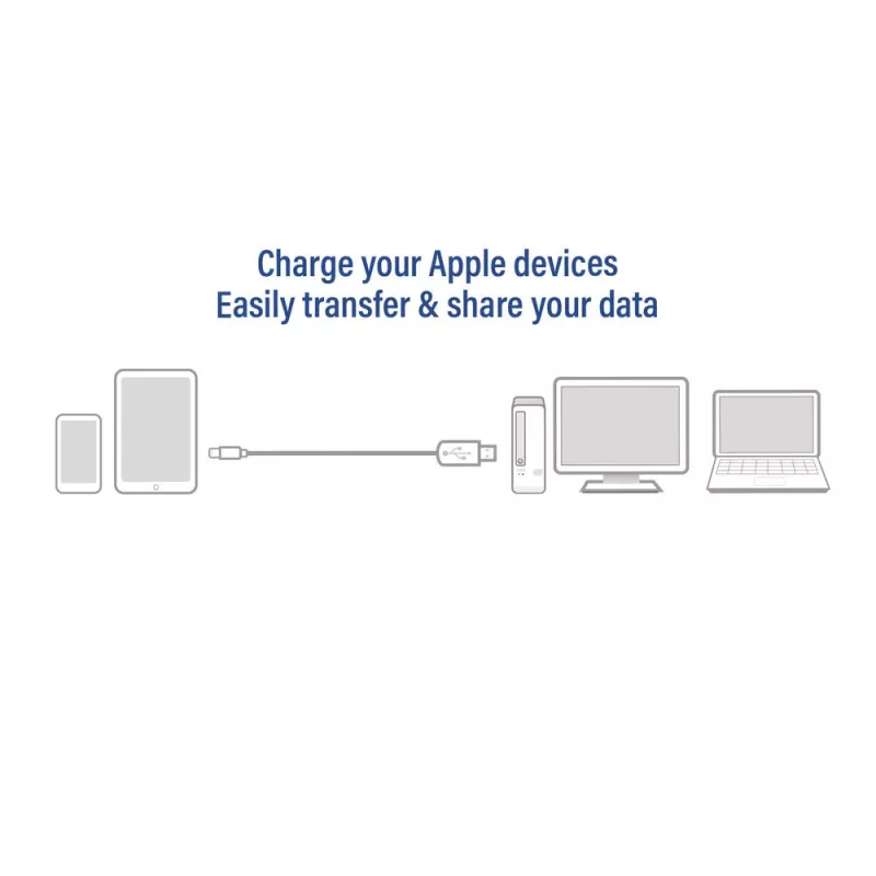 ACT USB 2.0 uzlādes/datu kabelis C vīrišķais - Lightning vīrišķais 1 metrs, MFI sertificēts