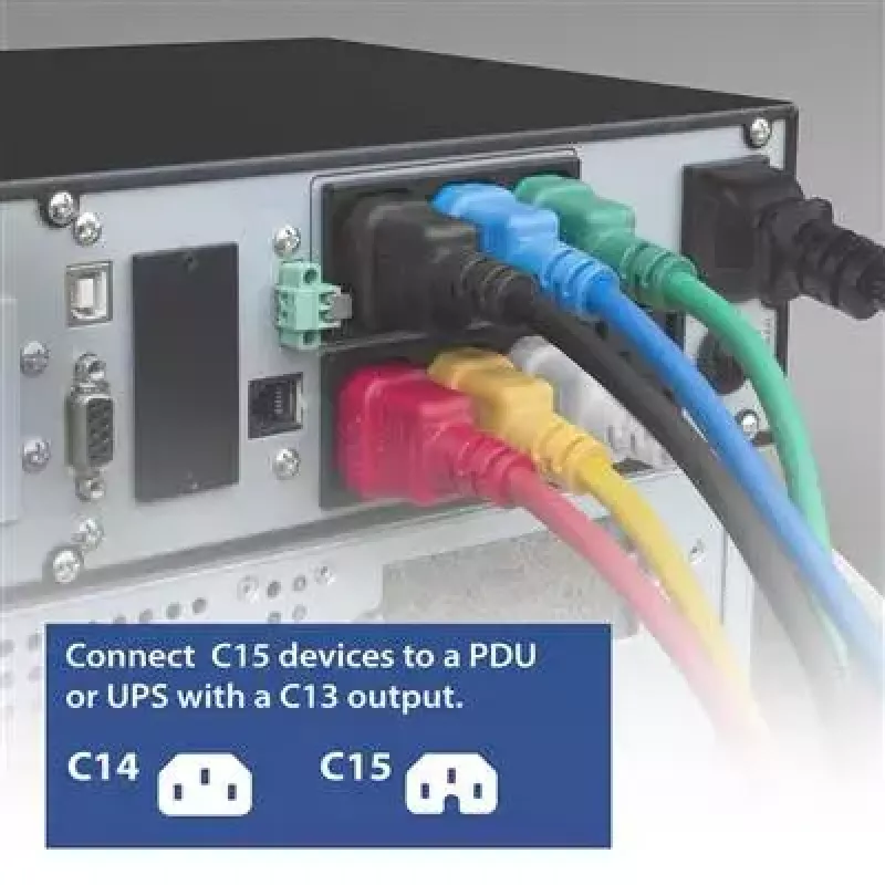 ACT Powercord C14 - C15 zaļš 2 m kabelis H05RN-F 250V 10A